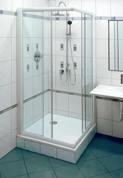 Shower Trays In The Bathroom Interior Photo