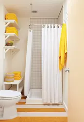 Shower trays in the bathroom interior photo