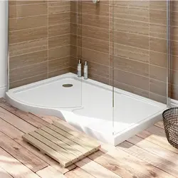 Shower Trays In The Bathroom Interior Photo