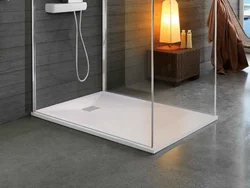 Shower Trays In The Bathroom Interior Photo