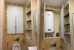 Wardrobe in a small bathroom photo