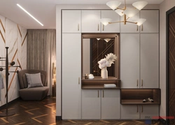 Wall In The Hallway With A Mirror Photo