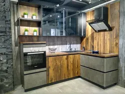 Dark oak kitchen photo