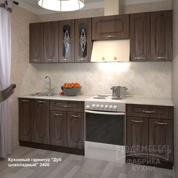 Дуб темный кухня фото