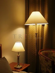 Floor lamps in the bedroom photo