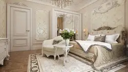 Bedroom with patterns photo
