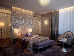 Bedroom with patterns photo