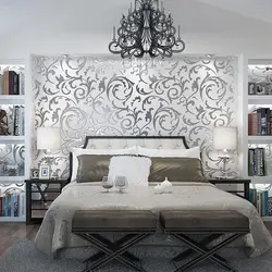Bedroom with patterns photo