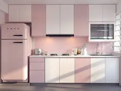 Beige pink kitchen photo