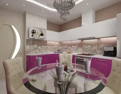 Beige pink kitchen photo