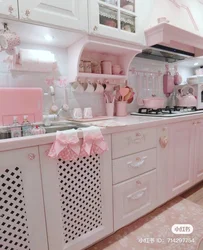Beige Pink Kitchen Photo