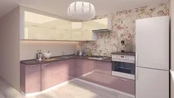 Beige pink kitchen photo