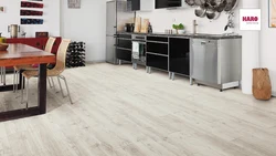 Light linoleum in the kitchen interior photo