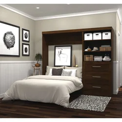 Brown Bed In The Bedroom Interior Photo