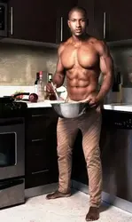 Мардон дар пешдоман дар ошхона акс