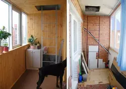 Loggia design with fire escape