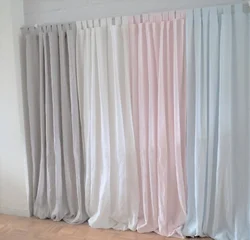Linen tulle for bedroom photo