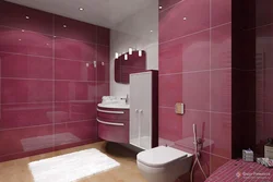 Burgundy tiles in the bathroom photo