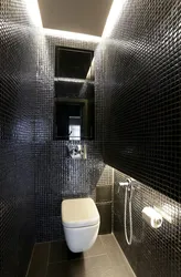 Black mosaic bathroom design