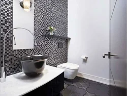 Black mosaic bathroom design