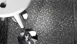 Black mosaic bathroom design