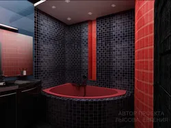 Black mosaic bathroom design