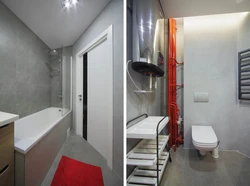 Open pipes in the bathroom design