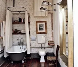Open pipes in the bathroom design