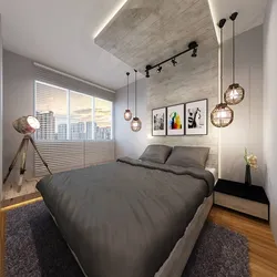 Hanging lamps in the bedroom photo