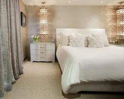 Hanging lamps in the bedroom photo