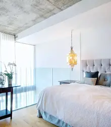 Hanging lamps in the bedroom photo