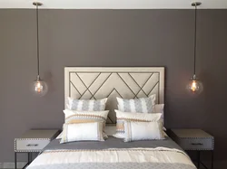 Hanging lamps in the bedroom photo