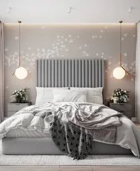 Hanging lamps in the bedroom photo