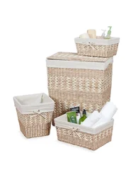 Wicker baskets in the bathroom photo