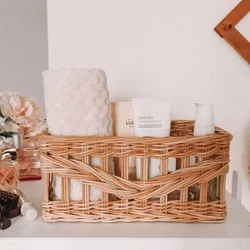Wicker baskets in the bathroom photo