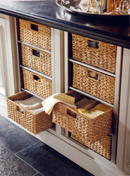 Wicker baskets in the bathroom photo