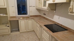 Ivory countertop kitchen photo