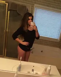 Photo through the bathroom mirror