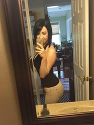 Photo through the bathroom mirror