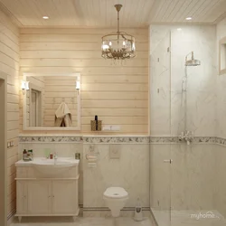 Bathroom imitation timber design