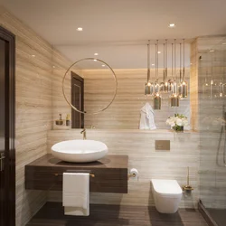 Bathroom imitation timber design