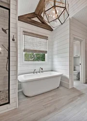 Bathroom imitation timber design