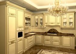 White Kitchen With Patina Photo