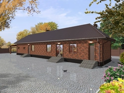 Photo of a garage with a summer kitchen