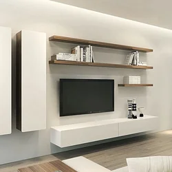 Photo of a hanging cabinet in the living room