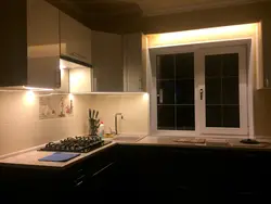 Photo of the kitchen at night