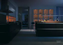 Photo Of The Kitchen At Night