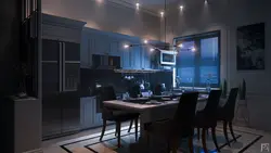 Фото кухни ночью