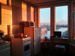 Photo of the kitchen at night