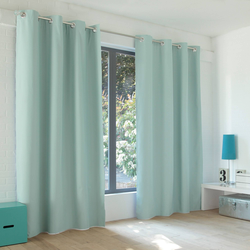 Mint curtains in the kitchen photo